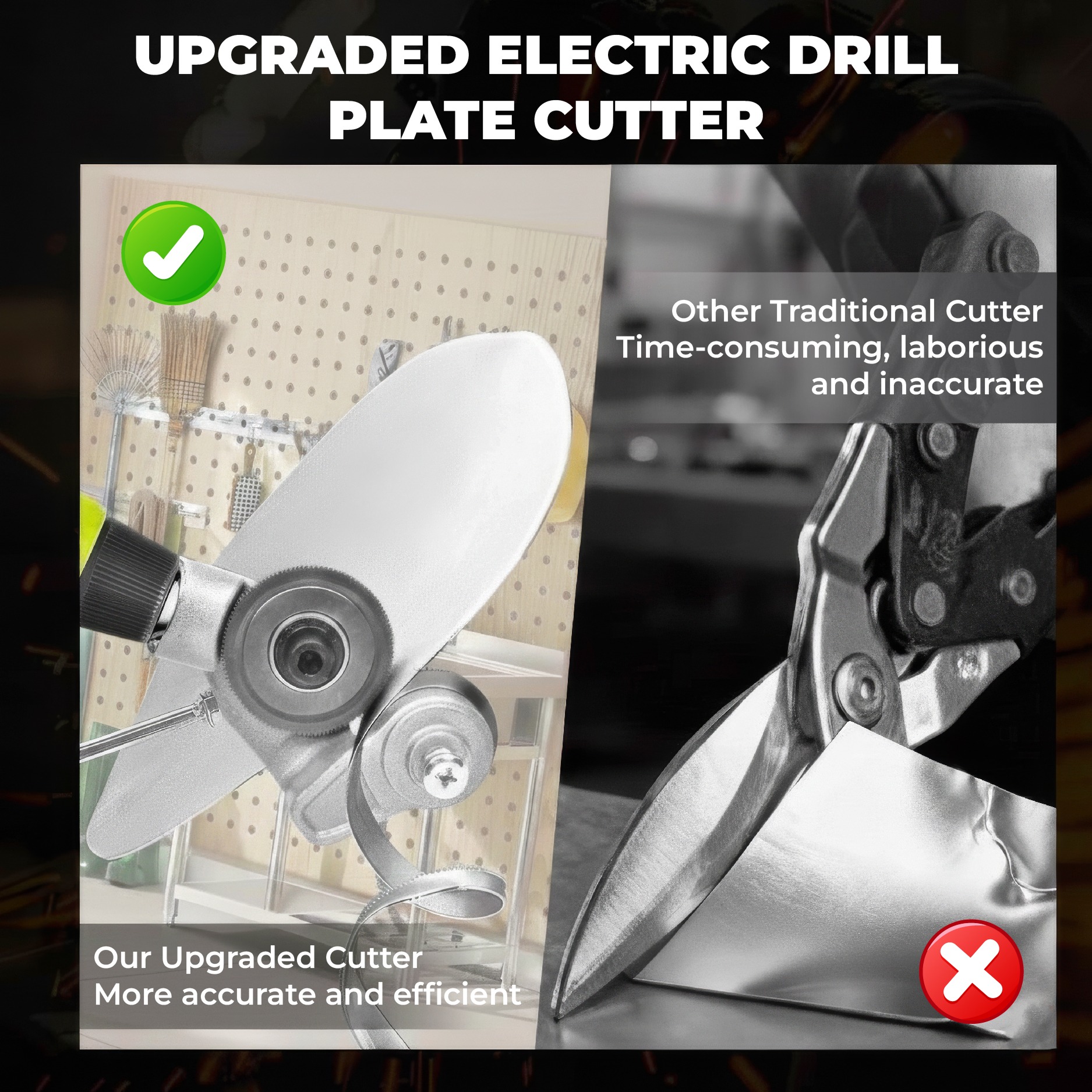 🔥 Limited 2026 Deal ⚙️Titanium Drill Nibbler – Sheet Metal Cutting Tool (50% OFF)