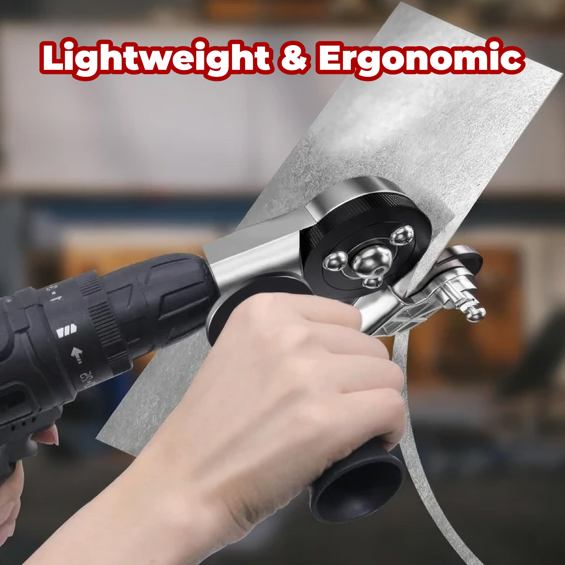 🔥 Limited 2026 Deal ⚙️Titanium Drill Nibbler – Sheet Metal Cutting Tool (50% OFF)