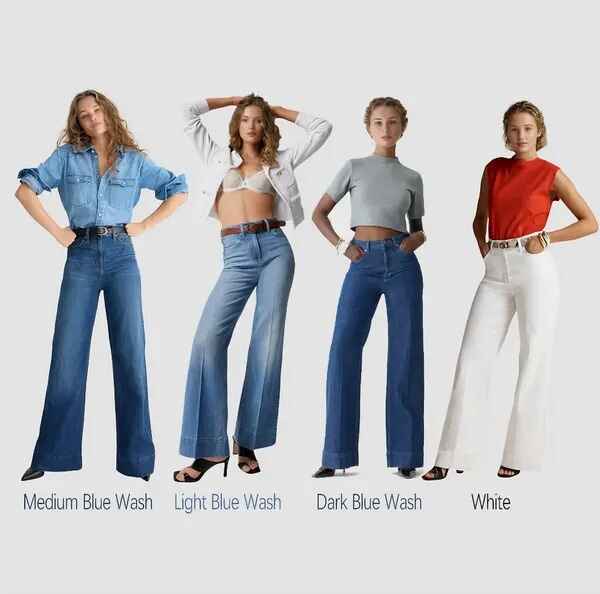 ⭐ 2024 Best Selling Jeans 👖 Tall Wide Leg Denim Trouser