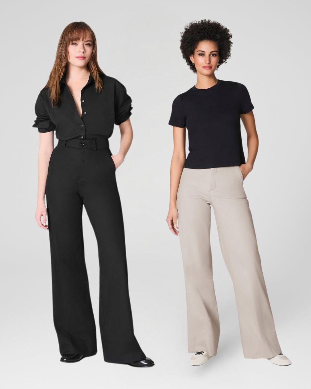 New Collection 💝 Tummy Control Stretch Twill Wide Leg Pant