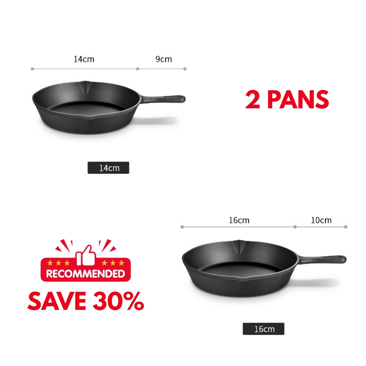 Solidteknics AUS-ION™ Cast Iron Frying Pan – Non-Toxic Non-Stick Skillet for Induction & Everyday Cooking