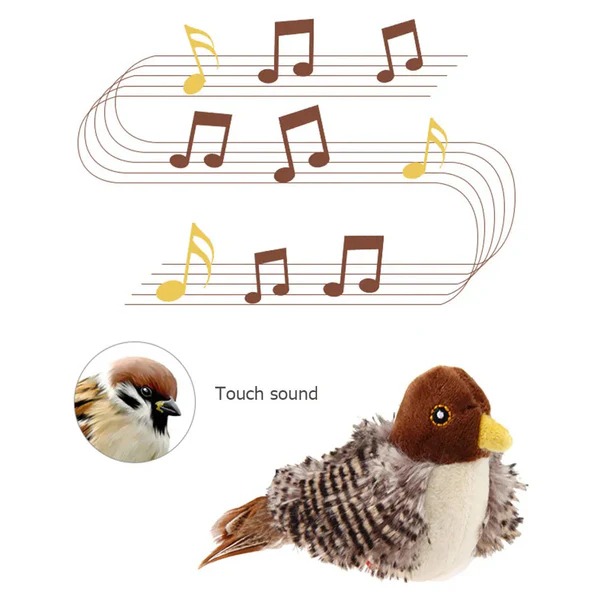Interactive Chirping Bird Cat Toy 🐧