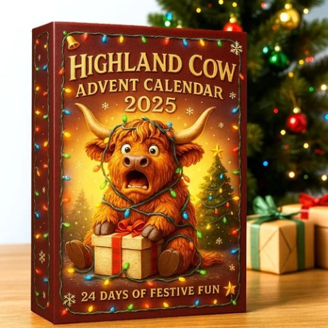 🐮Highland Cow Advent Calendar 2025🎄✨ - 3D Handmade Highland Cow Doll (24Pcs)