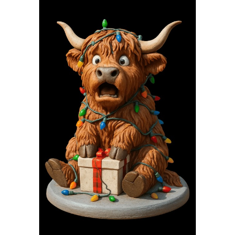 🐮Highland Cow Advent Calendar 2025🎄✨ - 3D Handmade Highland Cow Doll (24Pcs)