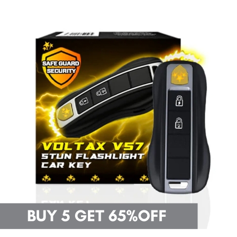💥 2026 Mega Sale 70% OFF 🔥 VOLTAX V57 Hi-Tech Stun Flashlight Car Key ⚡ Smart Defense - Stay Safe