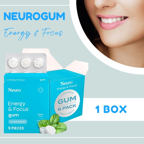NeuroGum Energy & Focus Gum - Instant Mental Clarity & Crash-Free Energy in 5 Minutes