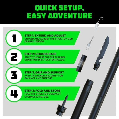 🎁 Limited Time🚶Tactical Hiking Stick – Essential Gear for Outdoor Adventures (Perfect Gift❤️)