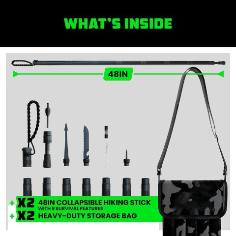 🎁 Limited Time🚶Tactical Hiking Stick – Essential Gear for Outdoor Adventures (Perfect Gift❤️)