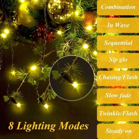 🎄Christmas Tree Waterfall Lights with Ring