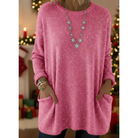 🎄 New Arrivals🔥 Christmas Sparkling Loose Pocket Pullover Sweater