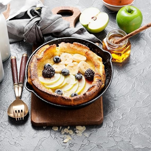 Solidteknics AUS-ION™ Cast Iron Frying Pan – Non-Toxic Non-Stick Skillet for Induction & Everyday Cooking