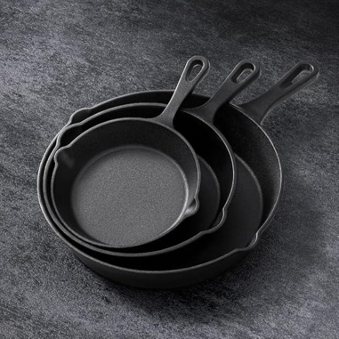 Solidteknics AUS-ION™ Cast Iron Frying Pan – Non-Toxic Non-Stick Skillet for Induction & Everyday Cooking
