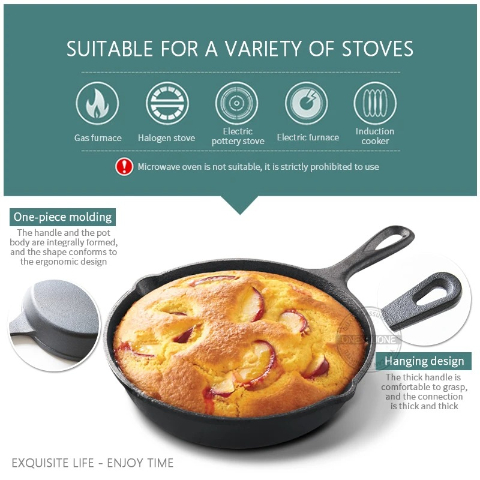 Solidteknics AUS-ION™ Cast Iron Frying Pan – Non-Toxic Non-Stick Skillet for Induction & Everyday Cooking