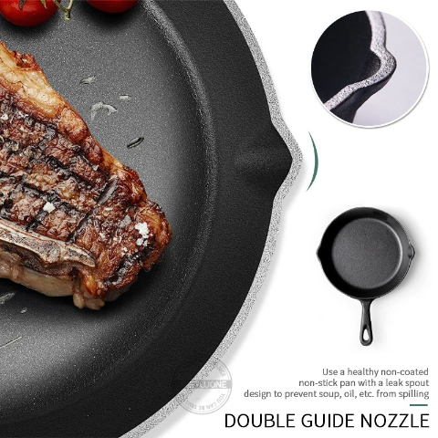 Solidteknics AUS-ION™ Cast Iron Frying Pan – Non-Toxic Non-Stick Skillet for Induction & Everyday Cooking
