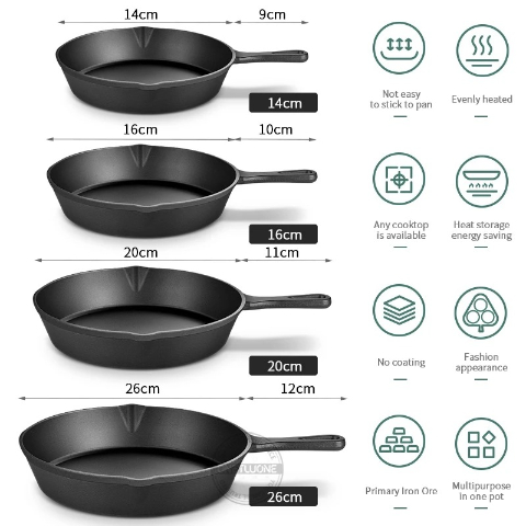 Solidteknics AUS-ION™ Cast Iron Frying Pan – Non-Toxic Non-Stick Skillet for Induction & Everyday Cooking