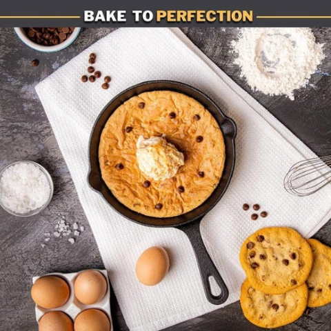 Solidteknics AUS-ION™ Cast Iron Frying Pan – Non-Toxic Non-Stick Skillet for Induction & Everyday Cooking