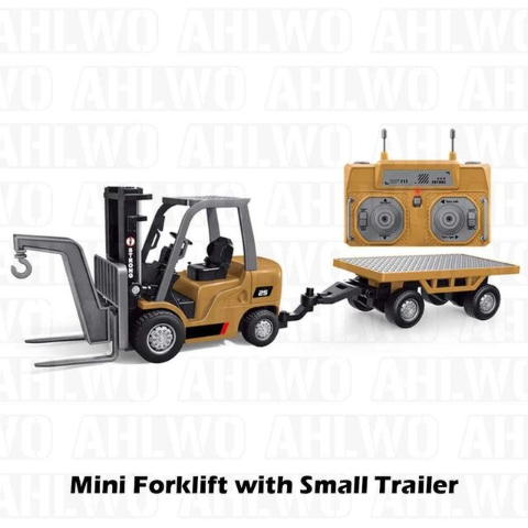 🚜 1/64 Premium Alloy Mini RC Construction Set – Forklift, Excavator & Dump Truck