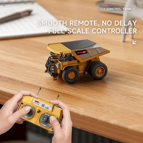🚜 1/64 Premium Alloy Mini RC Construction Set – Forklift, Excavator & Dump Truck