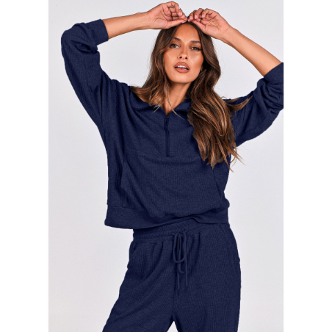 Women's Fall 2 Piece Lounge Sets Zip Up Sweatshirt Jogger Pants Sweat Track Suits Travel Outfit Winter Clothing