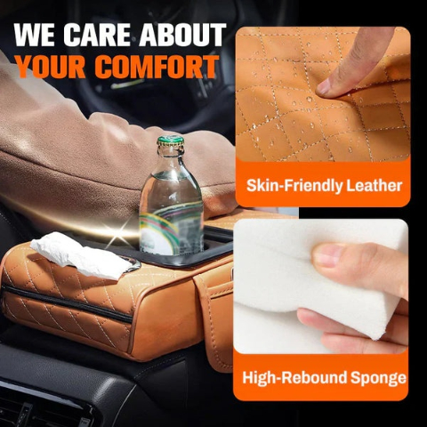 🔥Hot Sale 50% OFF🔥 Multifunctional PU Leather Car Armrest Box Mat