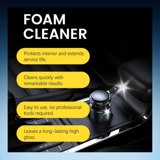 Velor™ FoamLux Interior Cleaner | Silicone-Free Deep Clean & Gloss Protection for Every Surface