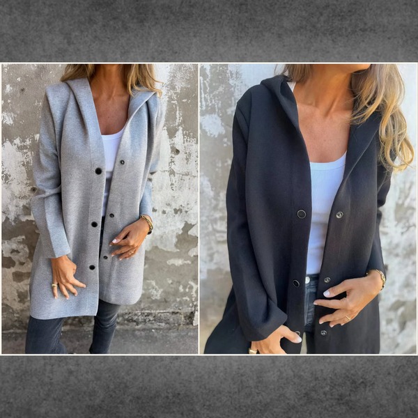 ✨Casual Single Breasted Hooded Jacket For Autumn