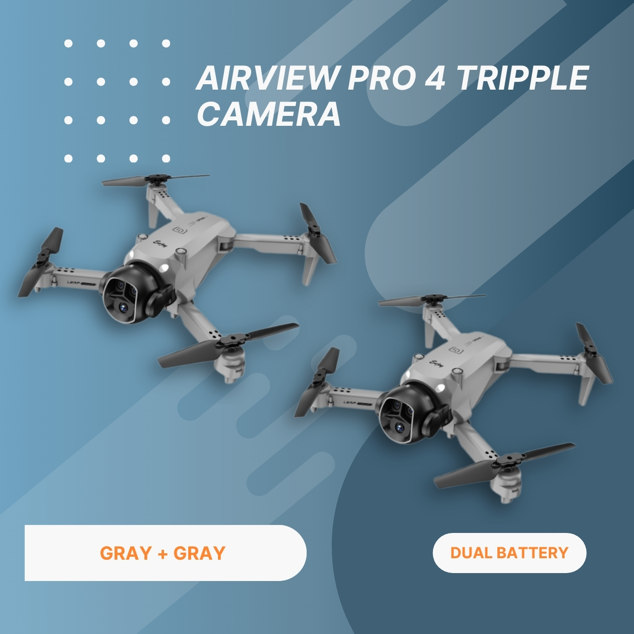 AirView Pro 4 Tripple Camera – Next-Gen Drone for Beginners with Professional Power