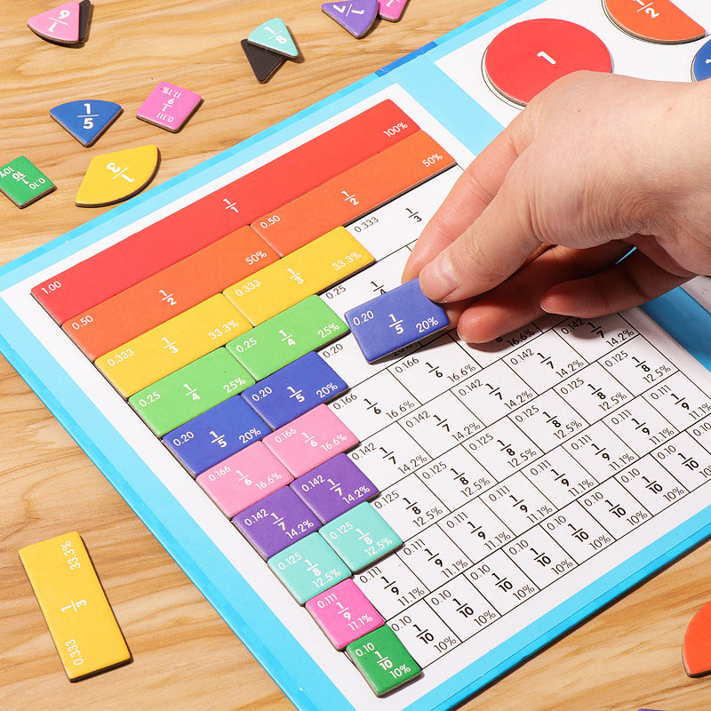 Montessori™ Magnetic Fraction Puzzle Book | Hands-On Math Learning Toy for Kids
