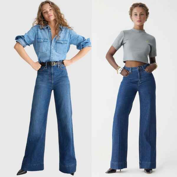 ⭐ 2024 Best Selling Jeans 👖 Tall Wide Leg Denim Trouser