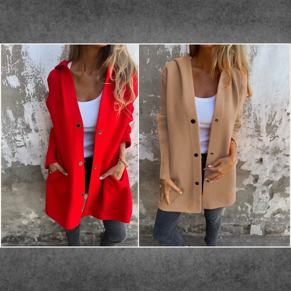 ✨Casual Single Breasted Hooded Jacket For Autumn