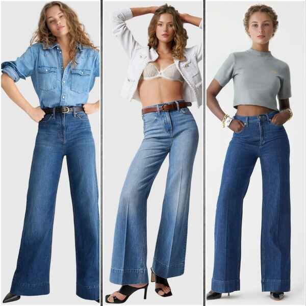 ⭐ 2024 Best Selling Jeans 👖 Tall Wide Leg Denim Trouser