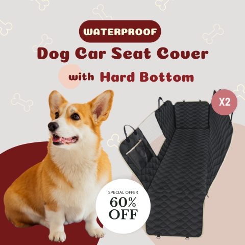 🔥Last Day 50% OFF🔥 Waterproof Dog Car Seat Cover with Hard Bottom
