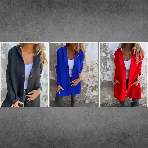 ✨Casual Single Breasted Hooded Jacket For Autumn