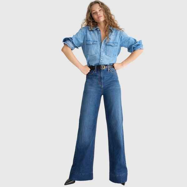 ⭐ 2024 Best Selling Jeans 👖 Tall Wide Leg Denim Trouser