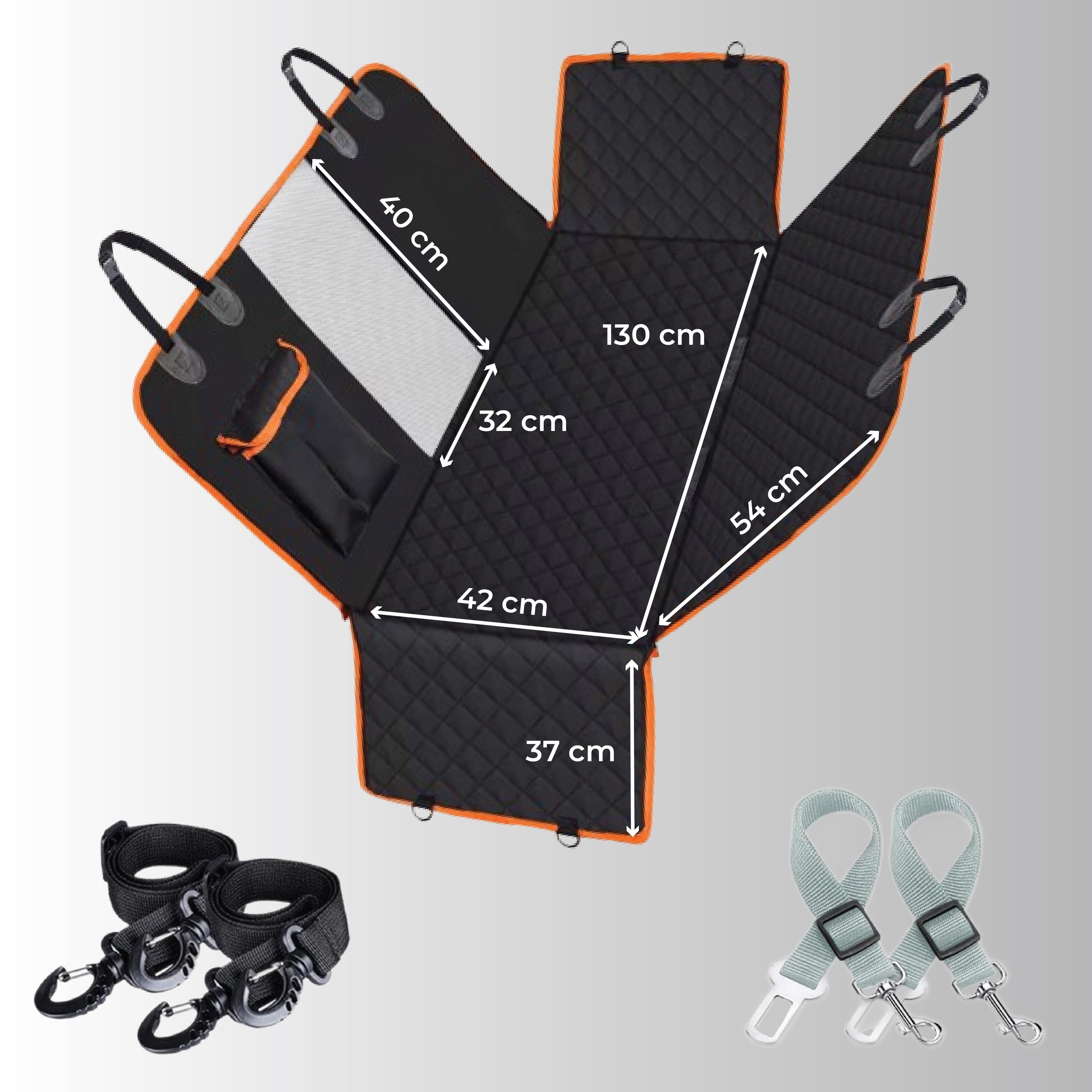 🔥Last Day 50% OFF🔥 Waterproof Dog Car Seat Cover with Hard Bottom