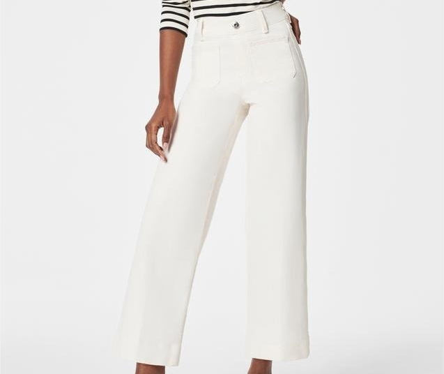 🔥Last Day 50% OFF🔥Tummy Control Cropped Wide-Leg Jeans
