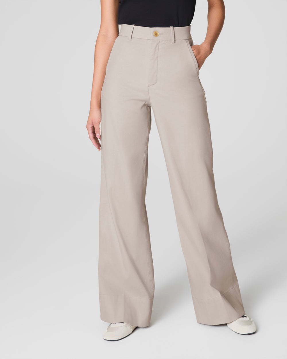 New Collection 💝 Tummy Control Stretch Twill Wide Leg Pant