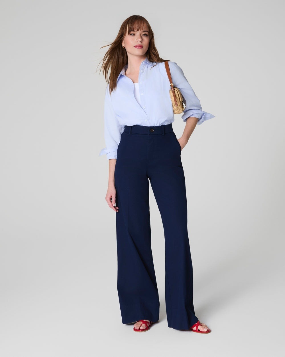 New Collection 💝 Tummy Control Stretch Twill Wide Leg Pant