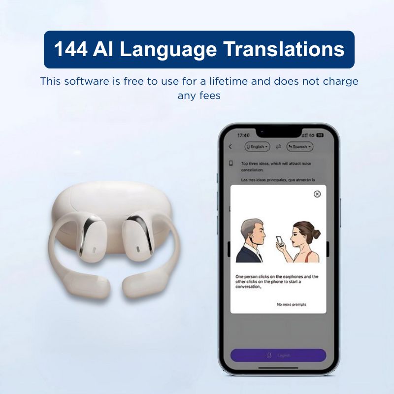 GlobaTalk™ AI Translator Earbuds