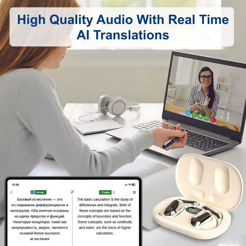 GlobaTalk™ AI Translator Earbuds