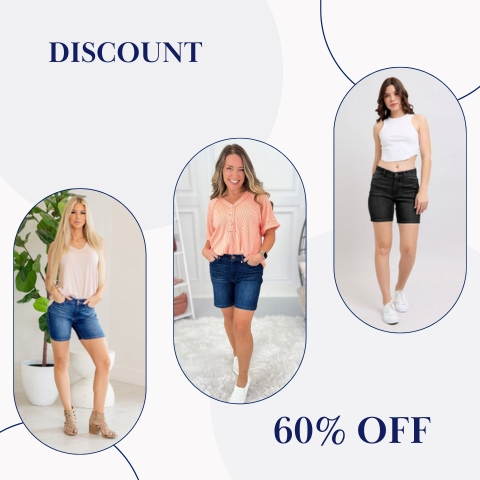 High Waist V Front Bermuda Shorts