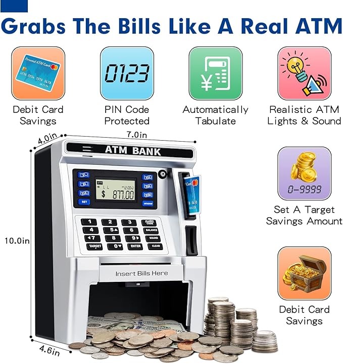 The Modern Personal ATM & Digital Piggy Bank -  Fun, Secure Saving for All Ages 💰