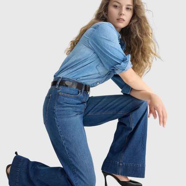 ⭐ 2024 Best Selling Jeans 👖 Tall Wide Leg Denim Trouser