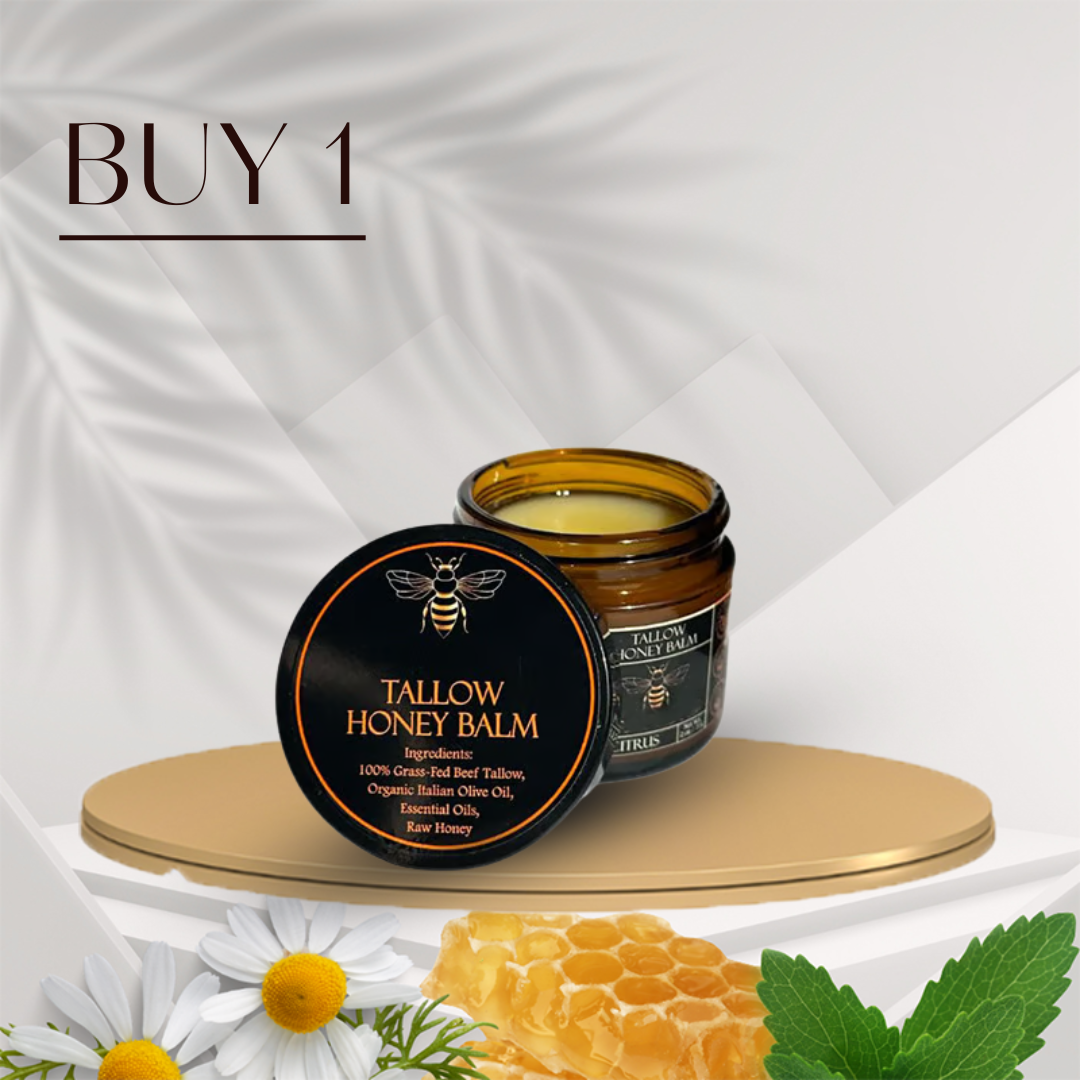🍃Skin Care Hot Sale 49% OFF - Organic Grass-Fed Beef Tallow Balm with Raw Honey