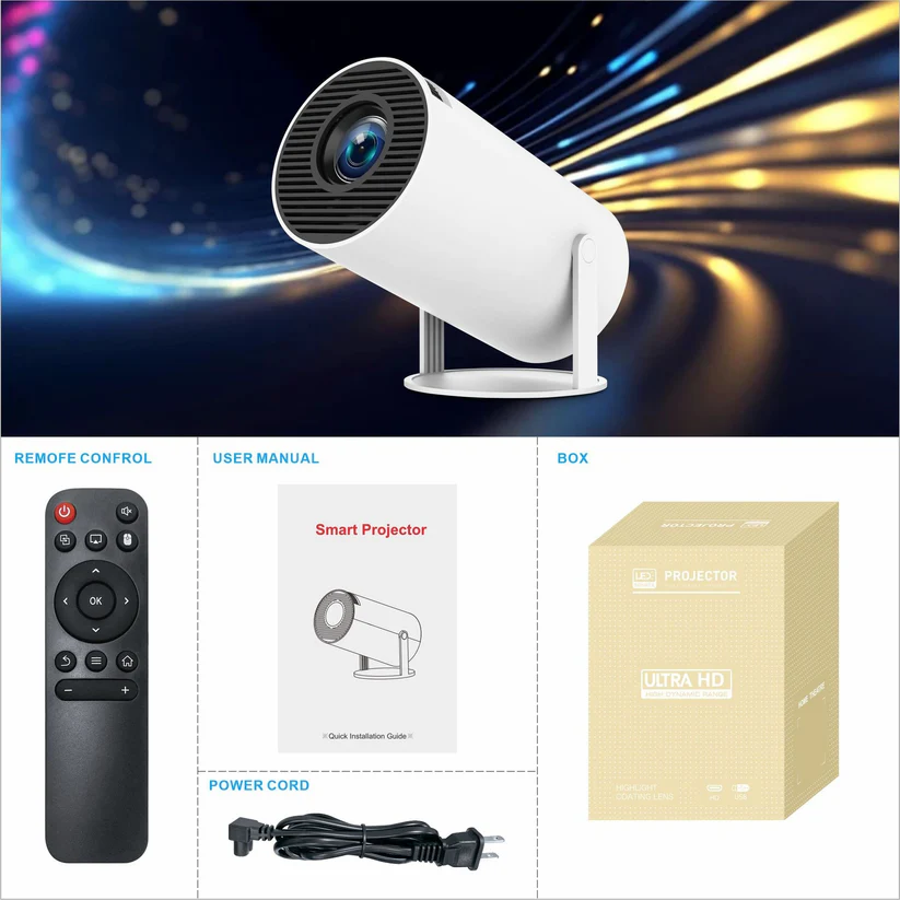 LUGOFLIX Pro 4K Projector – Cinema-Quality Portable Projector