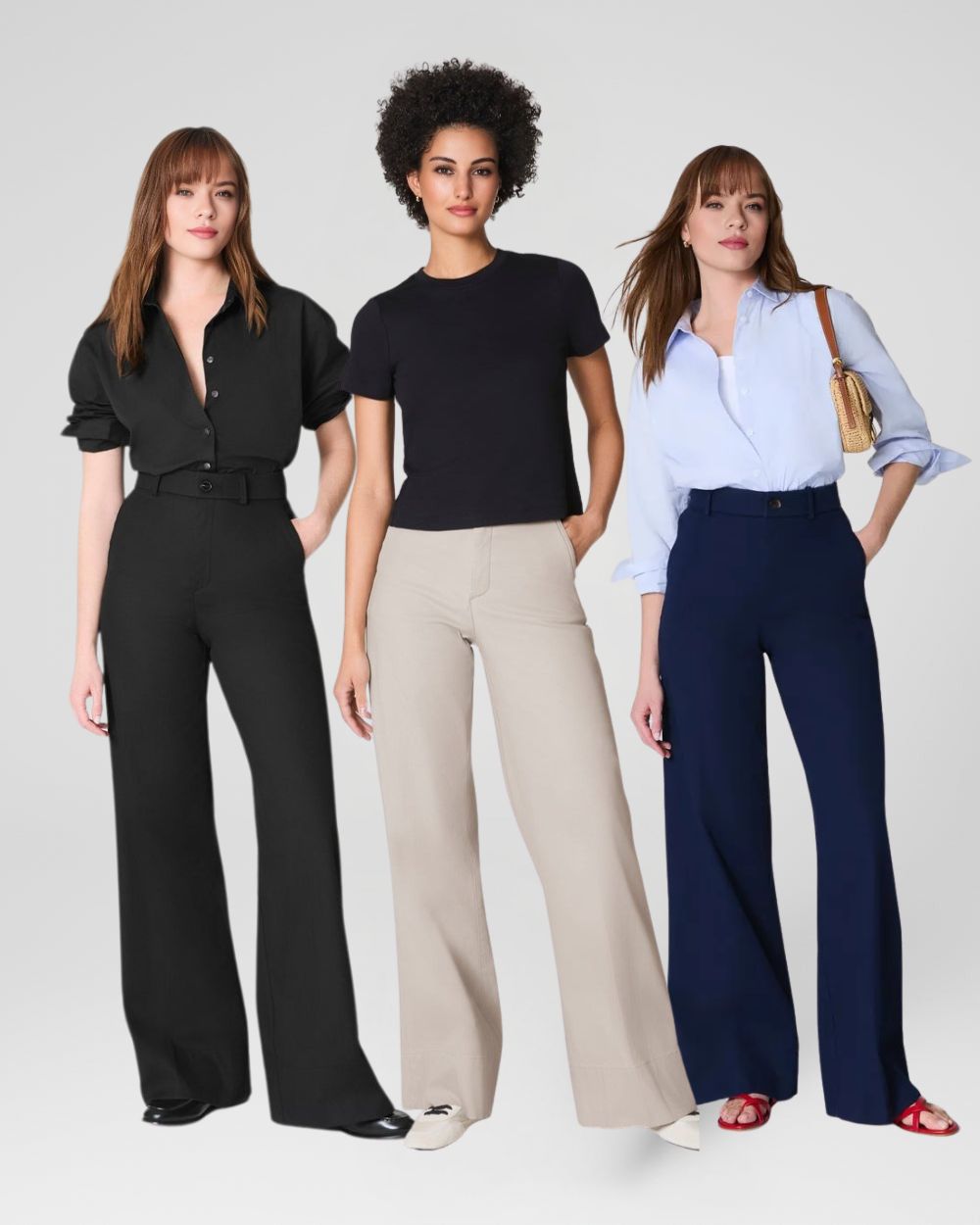 New Collection 💝 Tummy Control Stretch Twill Wide Leg Pant