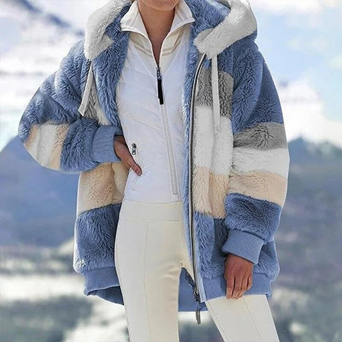 🔥 50% OFF-🐑CONTRASTING LAMB WOOL PADDED COAT🎁SPECIAL OFFER