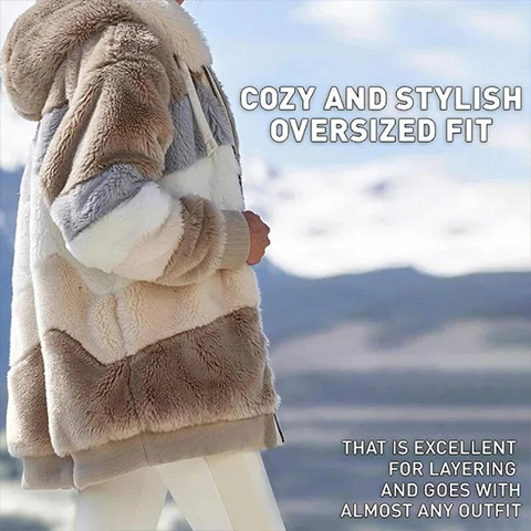 🔥 50% OFF-🐑CONTRASTING LAMB WOOL PADDED COAT🎁SPECIAL OFFER