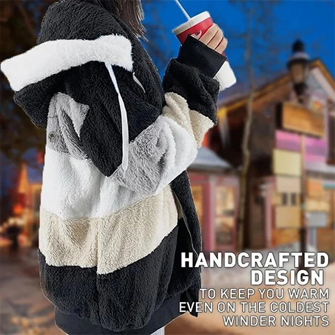 🔥 50% OFF-🐑CONTRASTING LAMB WOOL PADDED COAT🎁SPECIAL OFFER