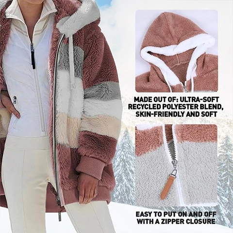 🔥 50% OFF-🐑CONTRASTING LAMB WOOL PADDED COAT🎁SPECIAL OFFER